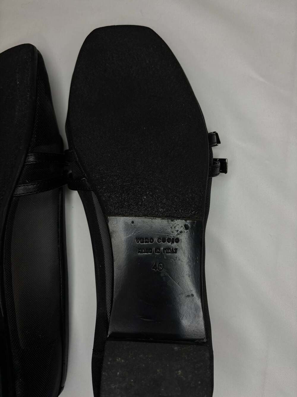 Gia Borghini Felice Mesh Square Toe Ballet Flats with Double Buckle Straps - Picture 5 of 10